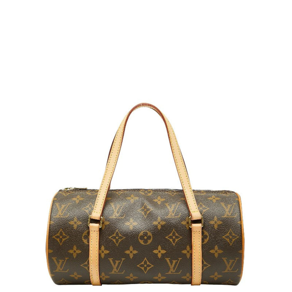 Louis Vuitton Monogram Papillon Handbag Brown Leather